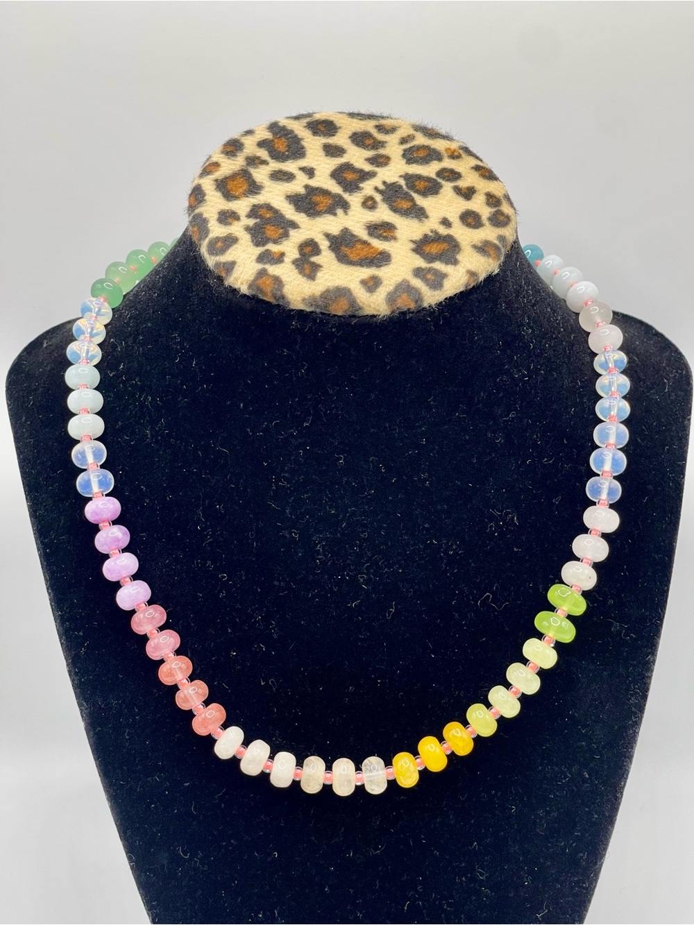 Anthropologie Multicolor Beaded Women's Necklace - Rainbow Glass Beads
